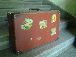 Suitcase Labelled for Commercial Reuse